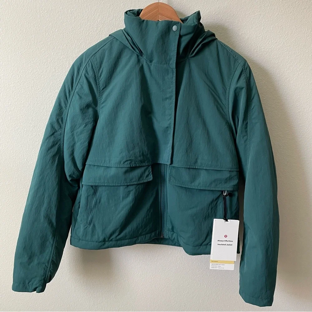 NWT Lululemon Always Effortless Insulated Jacket Green Jasper Size 4 - Picture 1 of 14